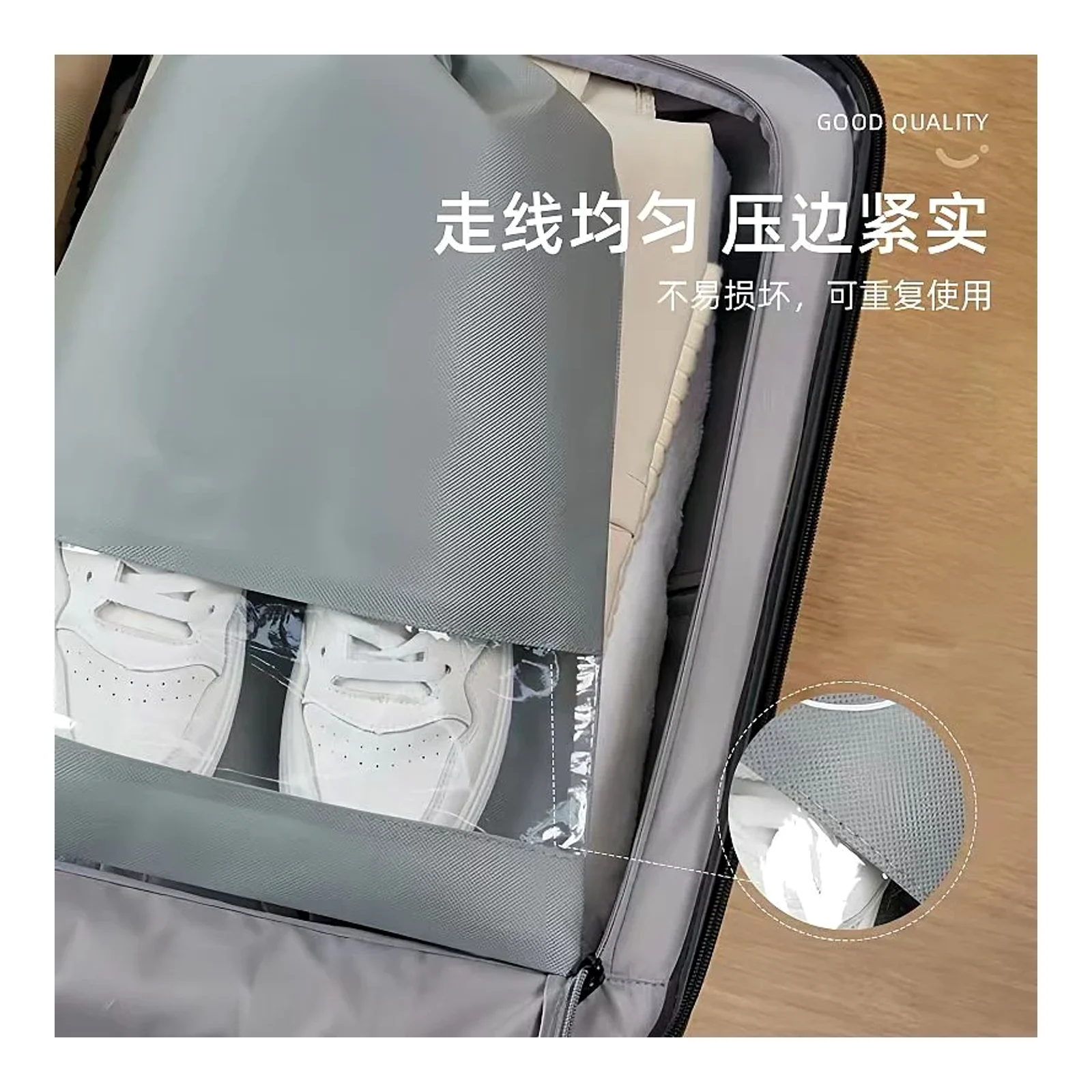 Túi đựng giày bằng vải không dệt di động, túi đựng giày du lịch có dây rút, chống bụi, túi đựng giày gia dụng chống bụi, bọc giày chống bụi có thể