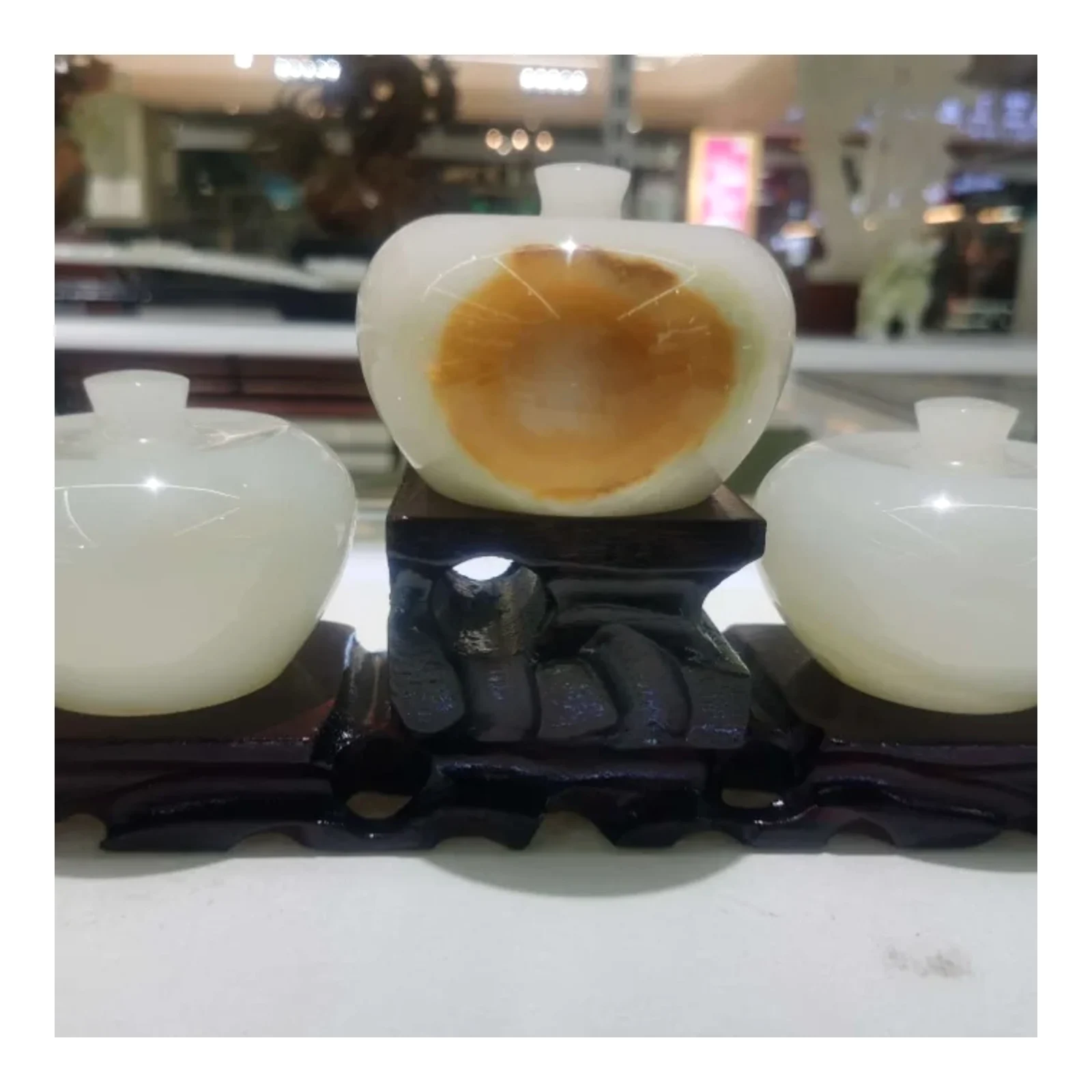 เครื่องประดับหยกธรรมชาติปากีสถาน Ping'an Guo Ping'an 13*25