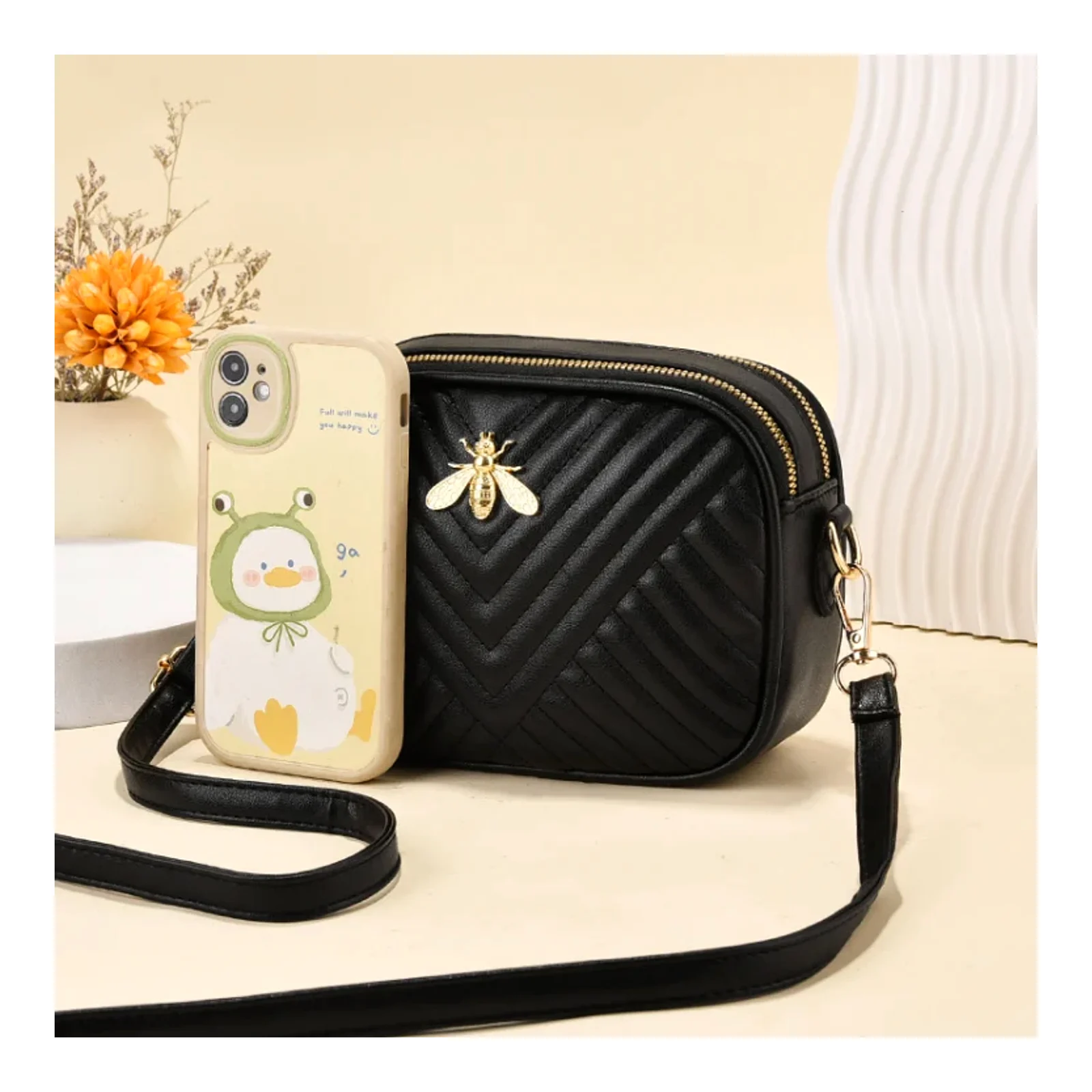 Mobile phone bag, trendy women's bag, one-shoulder crossbody bag, one piece 17682