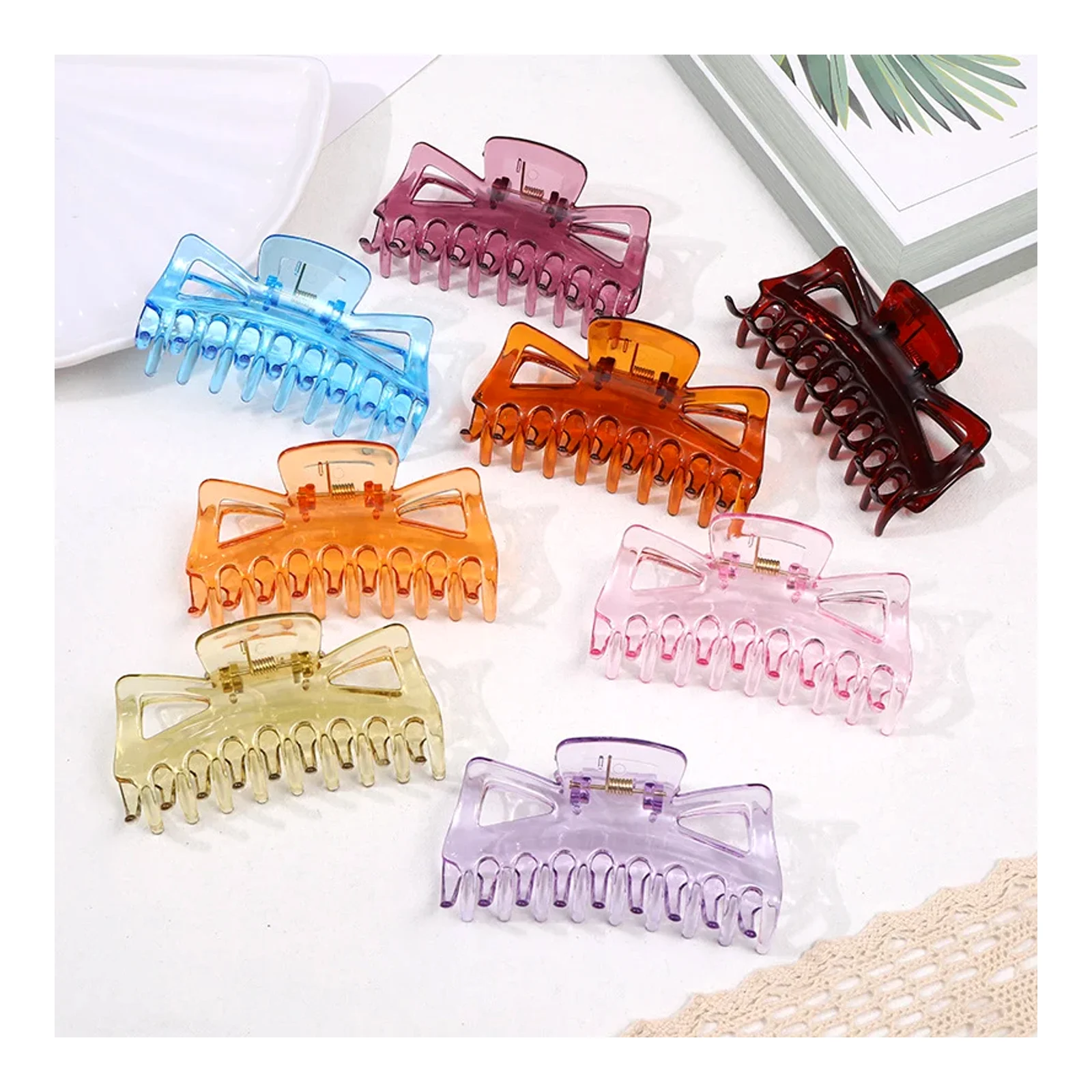 Kẹp tóc nhựa cỡ lớn kẹp tắm kẹp búi tóc kẹp xương cá kẹp cá mập kẹp tóc