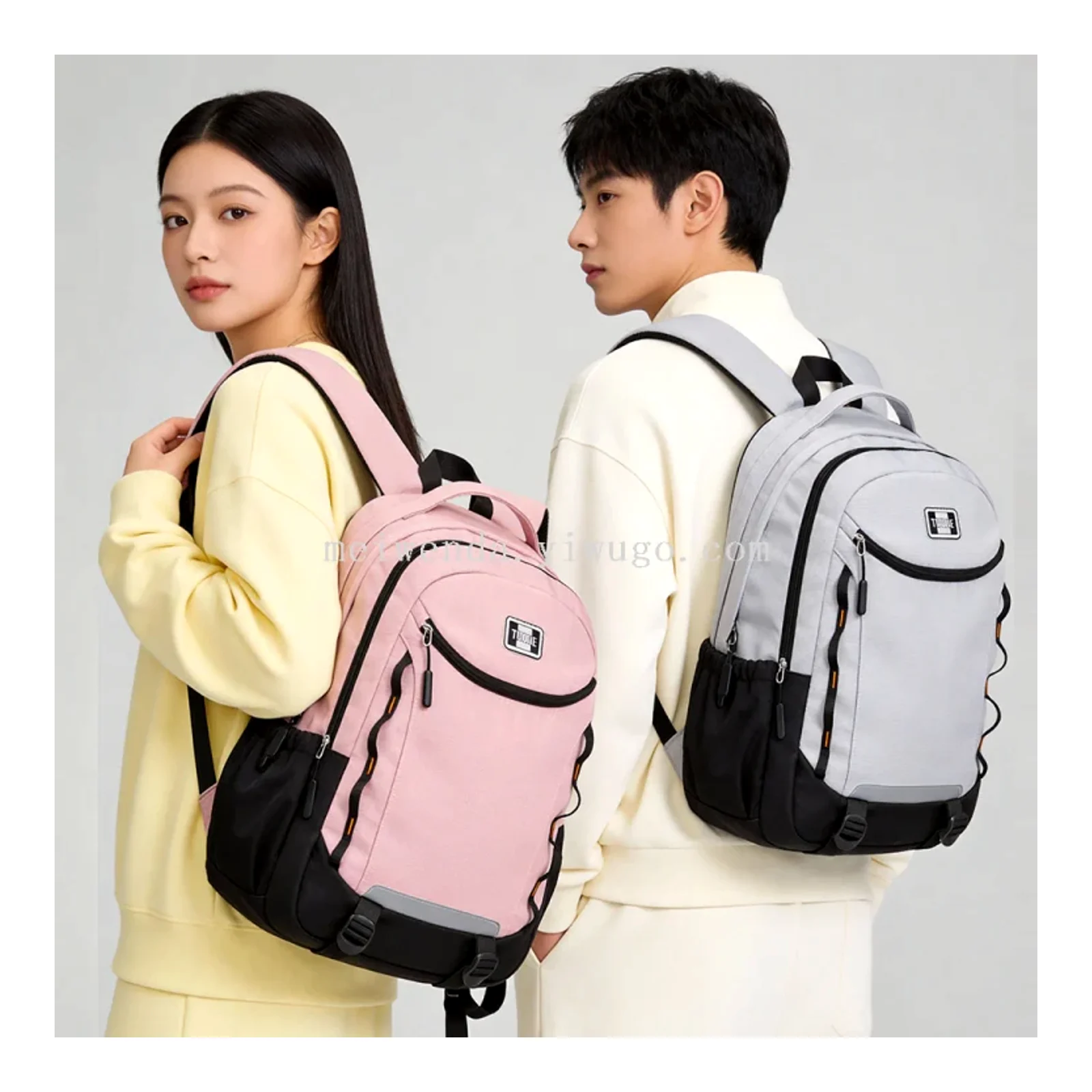 Fashion casual backpack, large capacity, portable, scratch-resistant and wear-resistant, quality student schoolbag