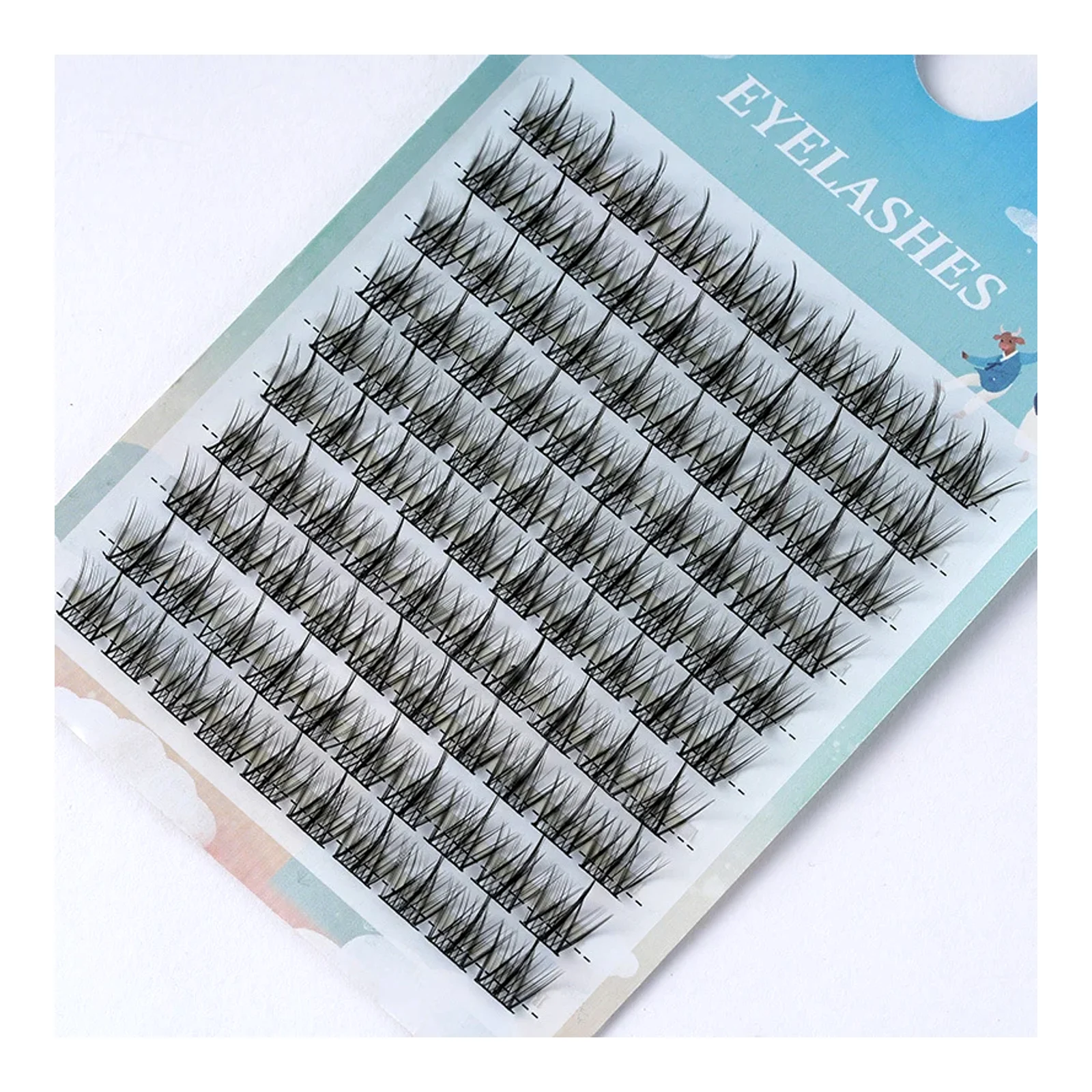 រោមភ្នែកក្លែងក្លាយ ស៊េរីខ្ជិលបីជំហាន ៥ជួរ បែងចែកជាផ្នែក សម្រាប់ដាំរោមភ្នែក ចំណុះធំ រោមភ្នែក បន្ទះតែមួយ ដាំដោយខ្លួនឯង