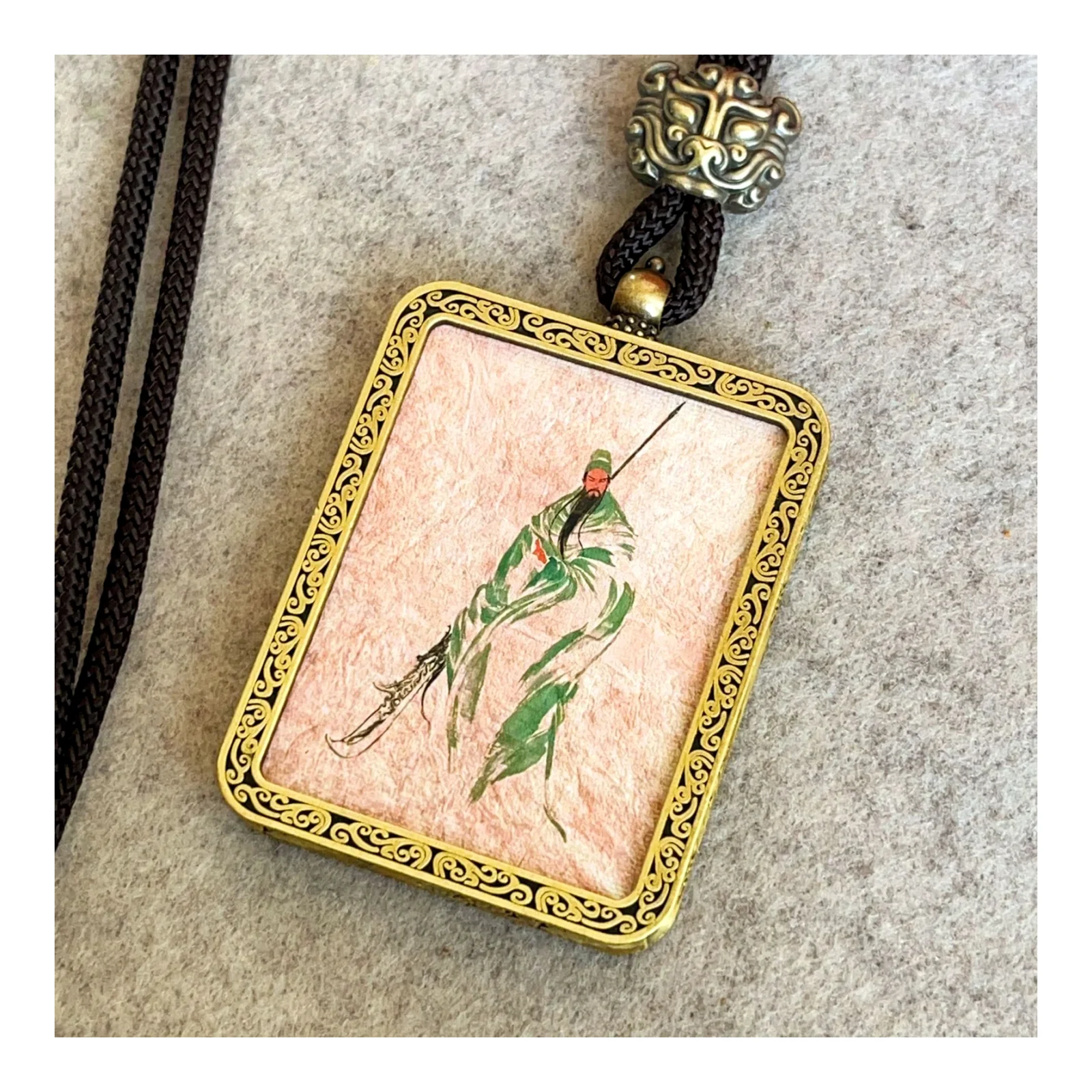 Ink wash painting style thangka pendant, twelve zodiac signs and eight guardian deities, scenic area Buddhist-style souvenir