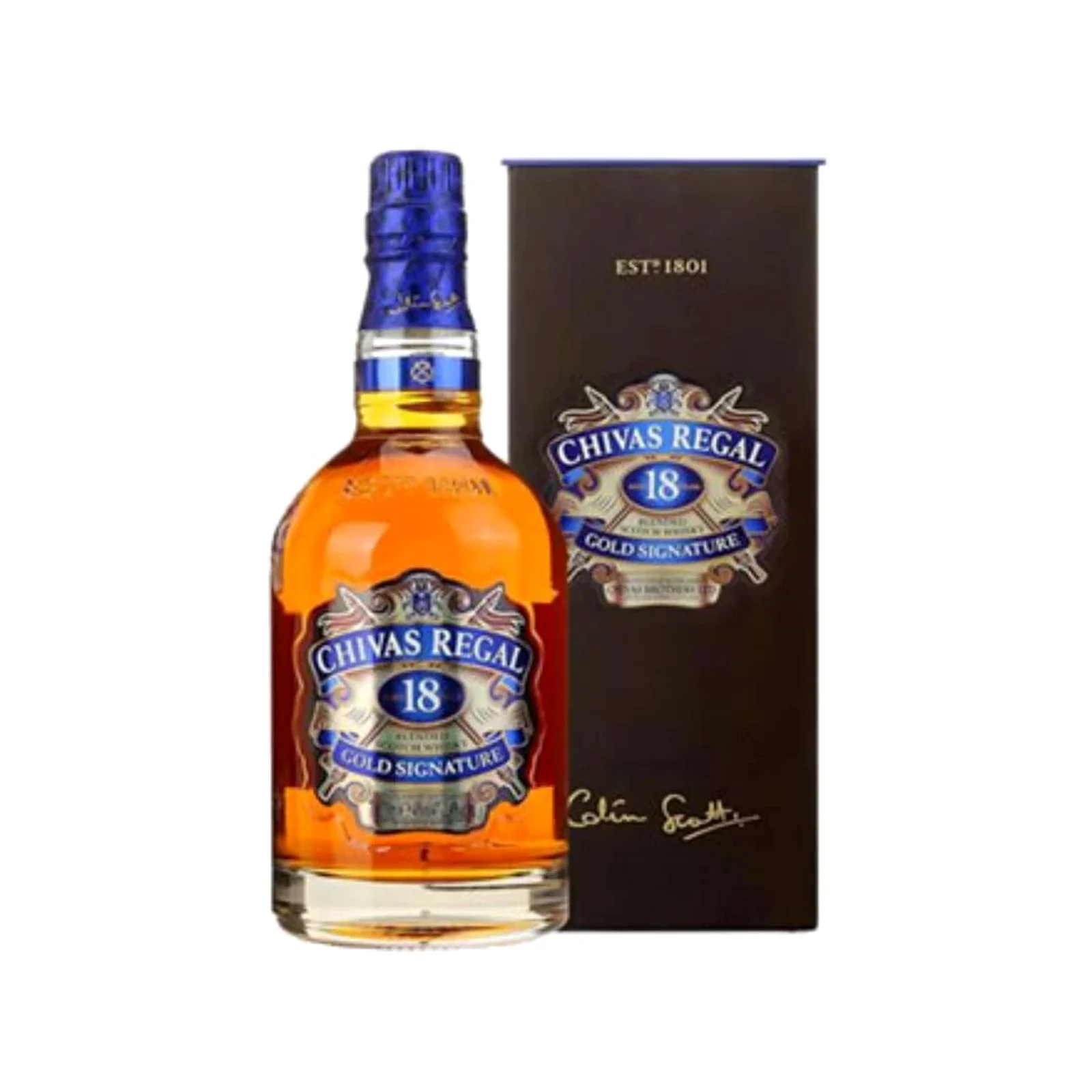 วิสกี้สก็อตช์ Chivas Regal 18 ปี 700ml พร้อมกล่องกระดาษ บรรจุภัณฑ์แบบเก่า