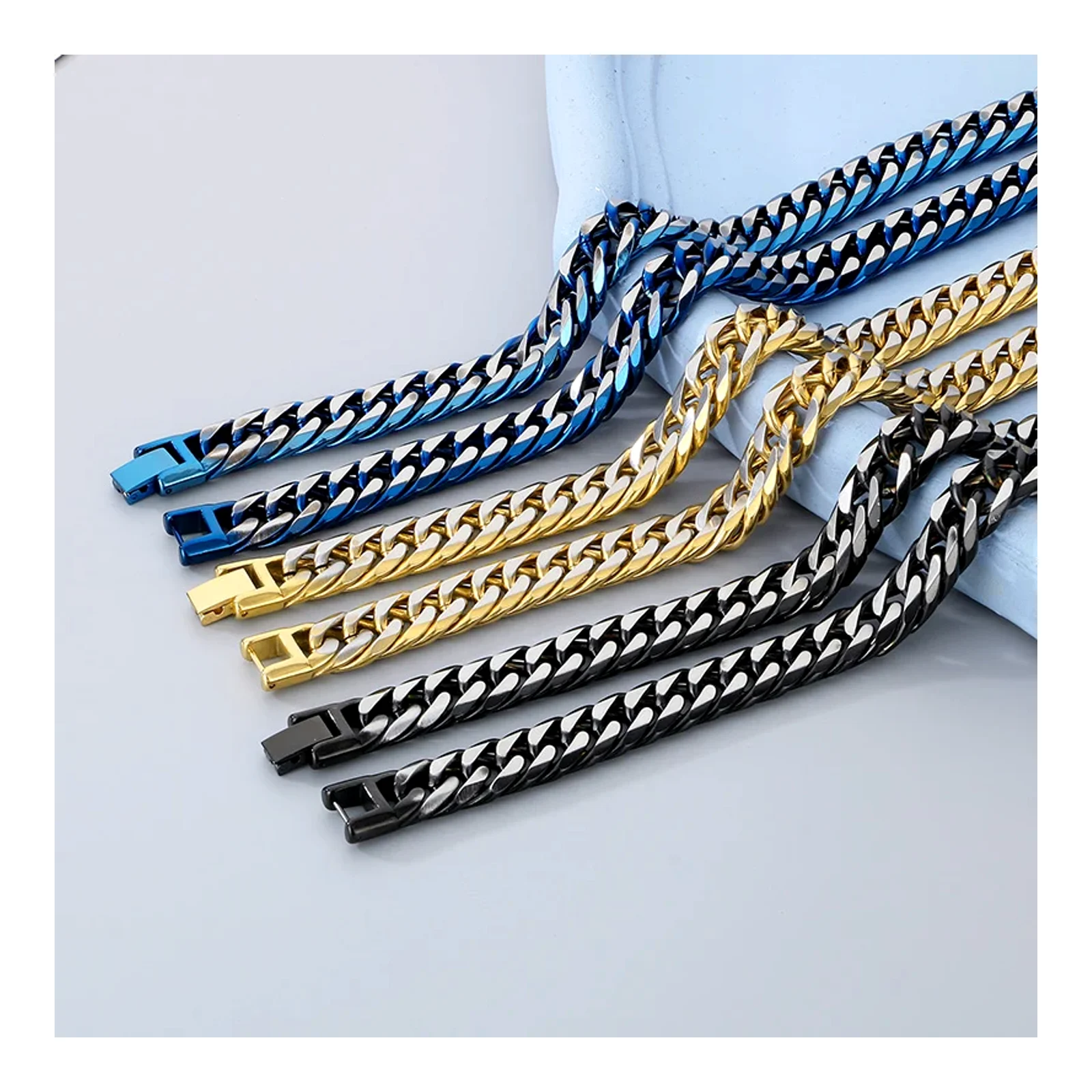 สร้อยคอผู้ชายสแตนเลสลายม้าตี jewelery clasp งานชุบไฟฟ้าขัดทราย สร้อยคอไทเทเนียมสตีลแฟชั่นทันสมัย