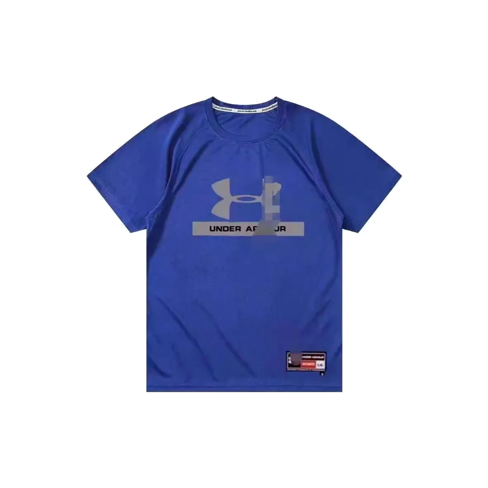 เสื้อออกกำลังกายผู้ชายฤดูร้อน แขนสั้นคอกลม ผ้าแห้งเร็ว สำหรับกลางแจ้ง บาสเก็ตบอล ลำลอง วิ่ง ฟิตเนส สีขาว