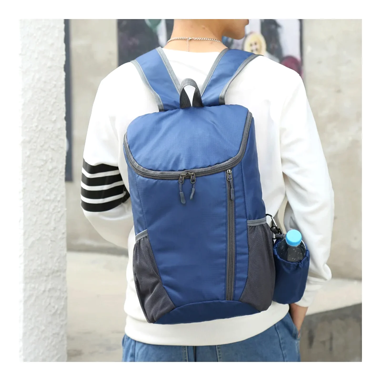 Lightweight Foldable Backpack Skin Storage Bag Outdoor Sports Backpack Large Capacity Hiking Cycling Travel Backpack