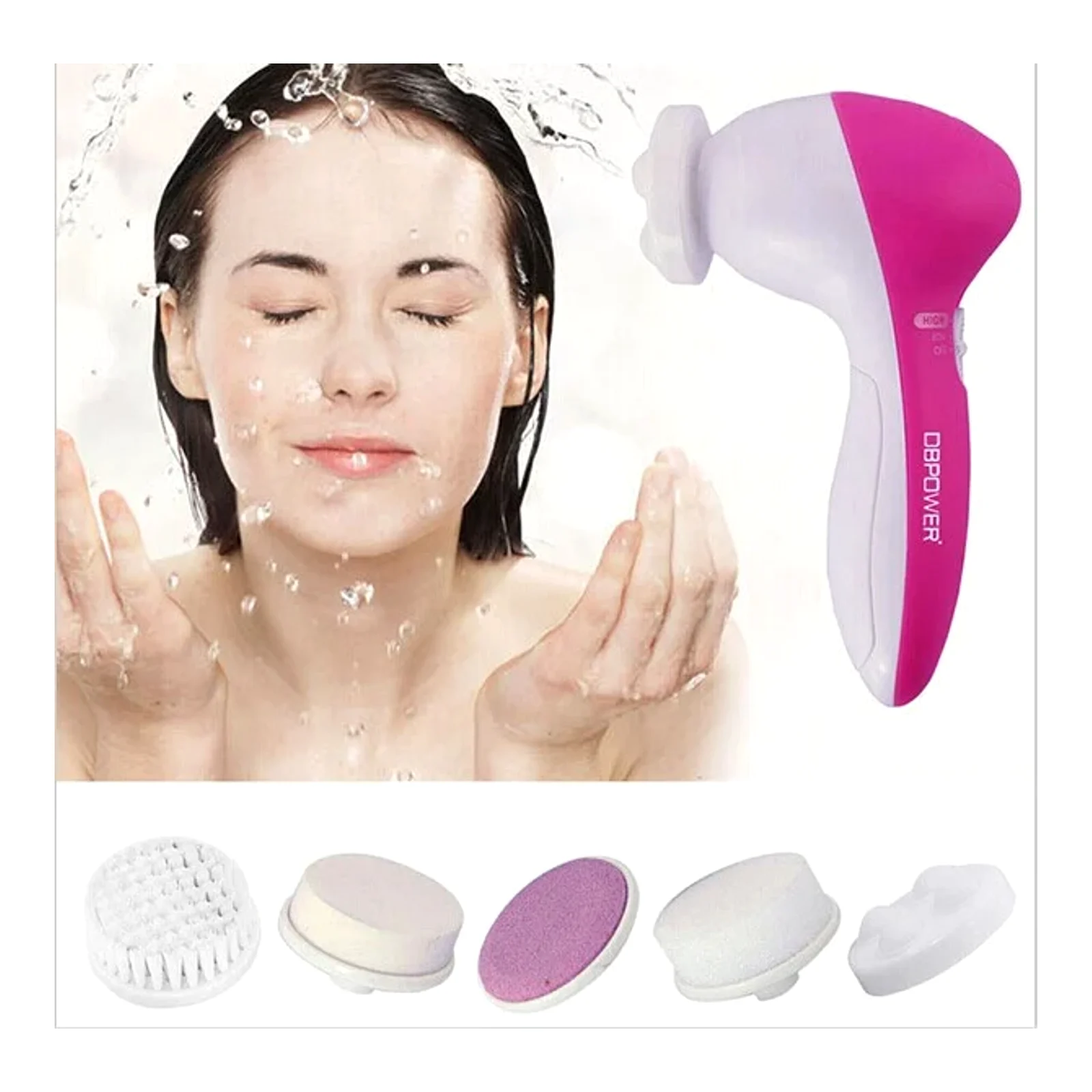Máy rửa mặt chăm sóc da 5 trong 1 TV, máy rửa mặt, máy massage, thiết bị rửa mặt, bàn chải làm sạch, bàn chải rửa mặt, dụng cụ