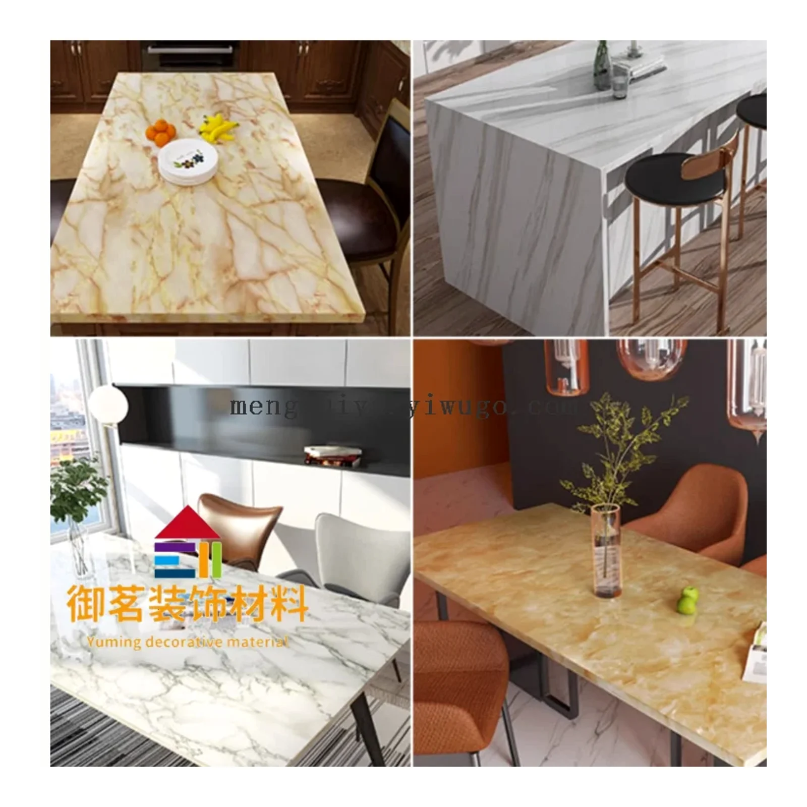 Pelekat kalis minyak marmar untuk dapur, dapur memasak, permukaan meja, kalis air, kalis minyak, tahan kotor, pelekat kalis minyak, hiasan dinding pelekat sendiri