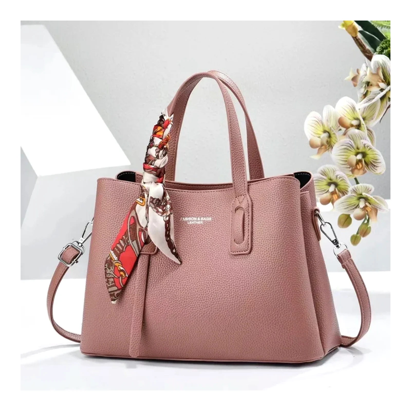 Beg tangan tote fesyen trendi beg wanita beg tangan reben beg bahu satu unit 26433