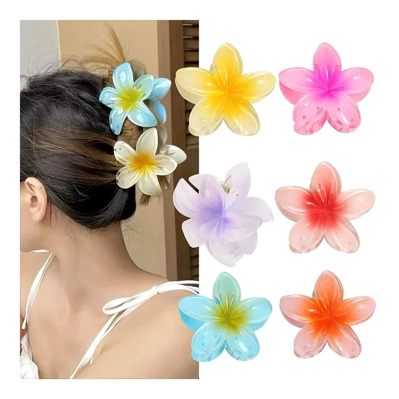 ឃ្លីប​ស្ទីល​ចាប់​ផ្កា Plumeria ឈុត​សក់​ផ្កា​ស្ទីល​បែប​អឺរ៉ុប និង​អាមេរិក