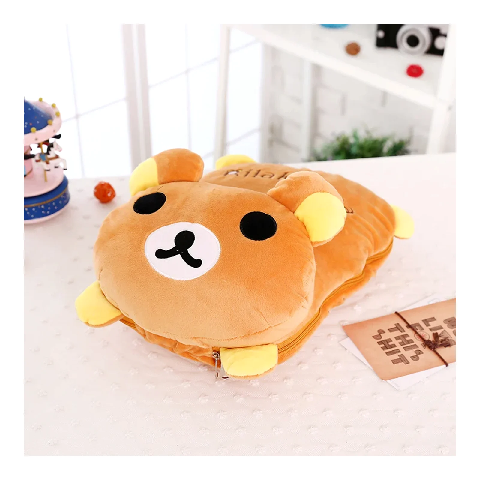 หมอนนอน หมอนผ้าห่ม หมอนอเนกประสงค์การ์ตูน ผ้าห่มพักกลางวัน ของขวัญผ้าห่มเครื่องปรับอากาศอเนกประสงค์