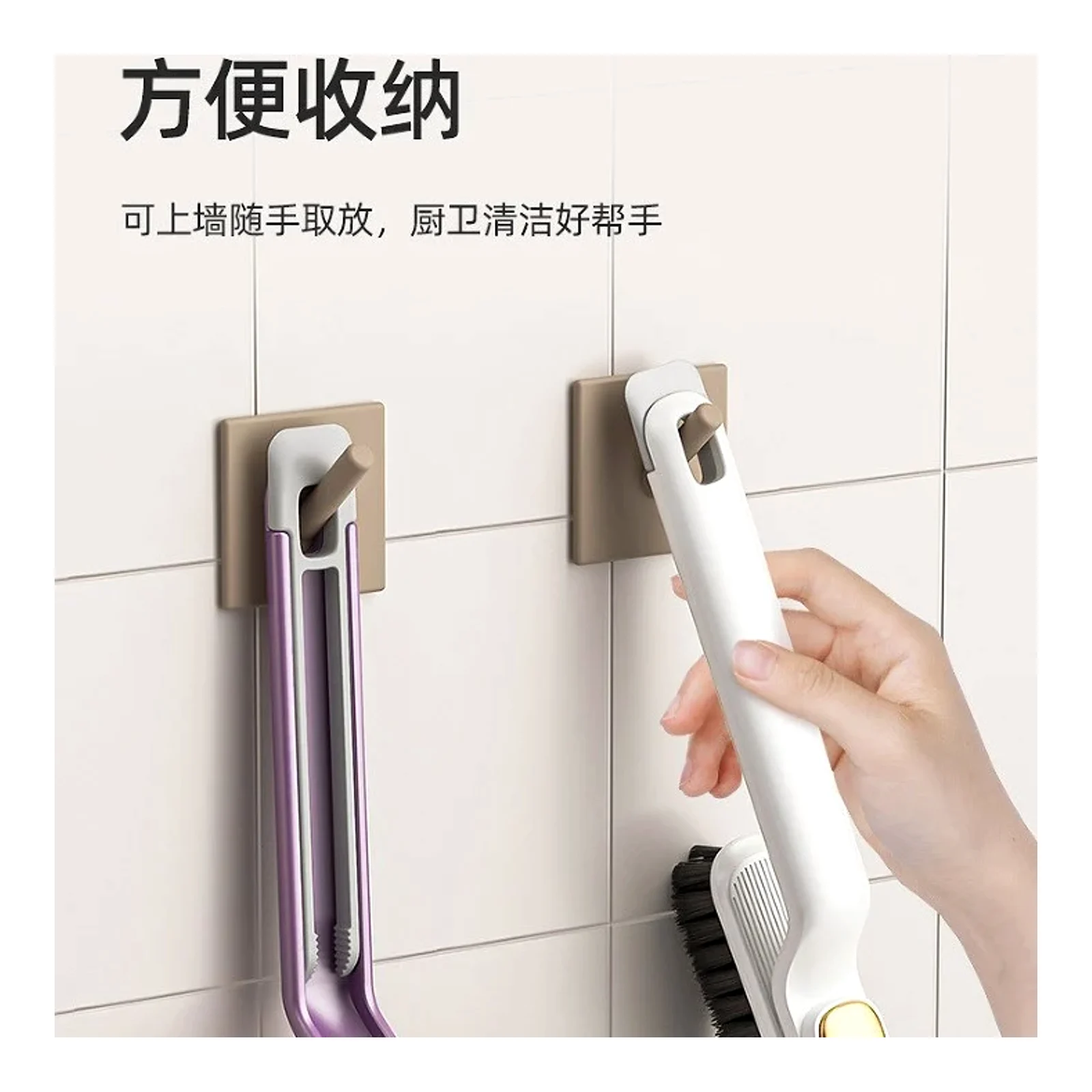 Bàn chải khe hở đa năng xoay 360 độ không góc chết, bàn chải vệ sinh phòng tắm, bàn chải lau sàn nhà, làm sạch góc tường và sàn nhà