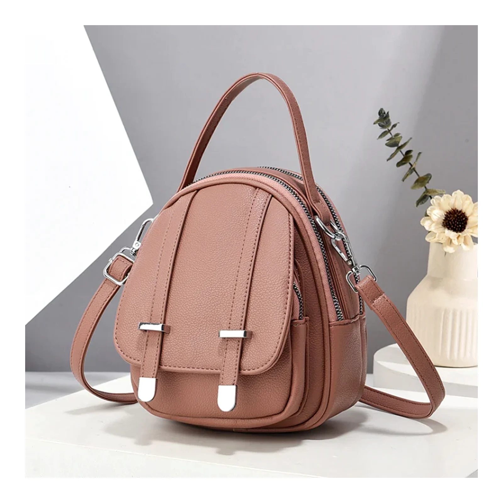 កាបូបស្ពាយម៉ាក One Trend Women's Bag Casual Backpack One Shoulder Crossbody Bag 20592