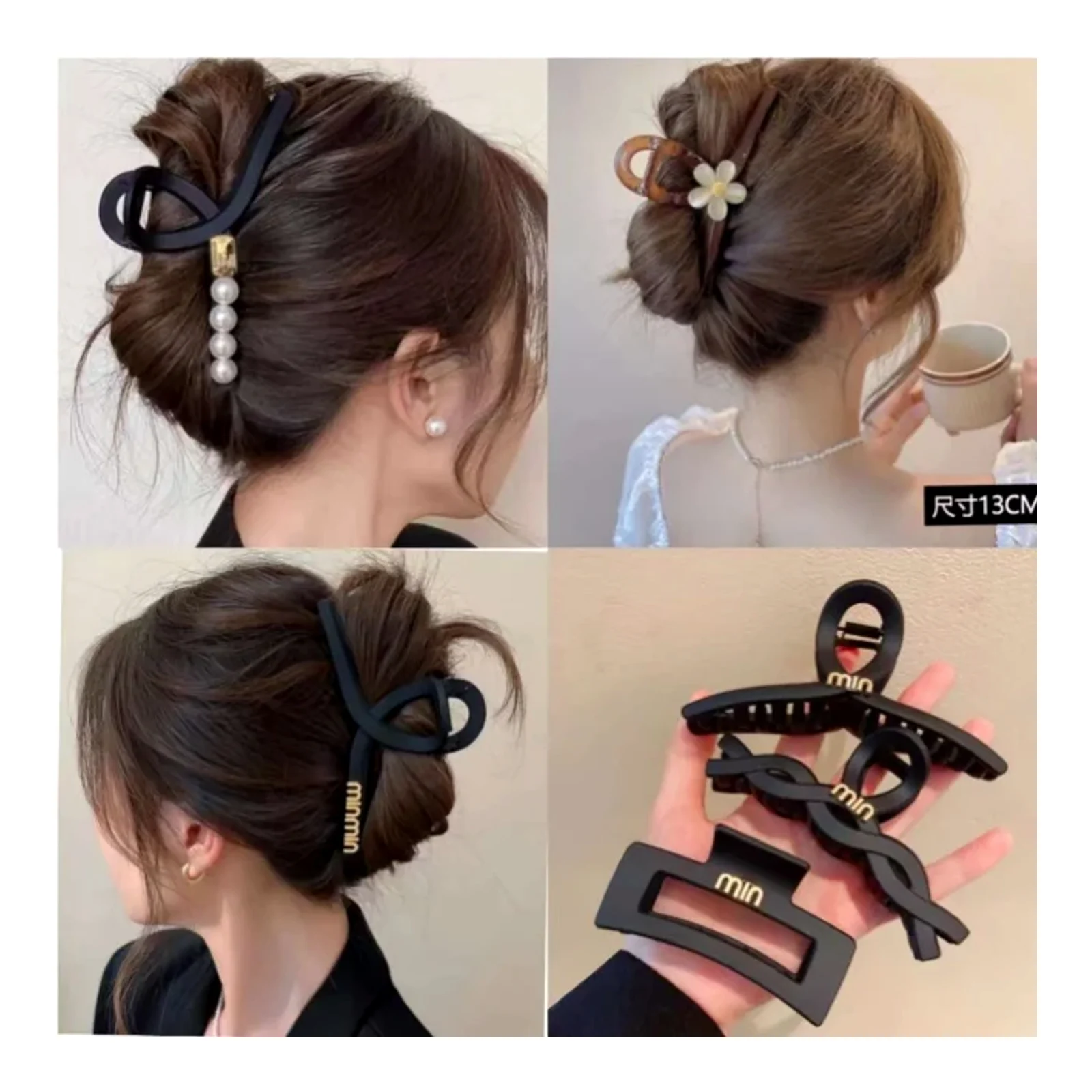 ឈុត​ឈុត​សក់​ឆ្លាម​ដែល​មាន​ទំហំ 13 សង់ទីម៉ែត្រ​ដែល​មាន​ទំហំ​ធំ​ជាង​នេះ​ទៅ​នឹង​ឈុត​សម្លៀក​បំពាក់​សក់​ក្បាល​ក្រោយ​របស់​ស្ត្រី