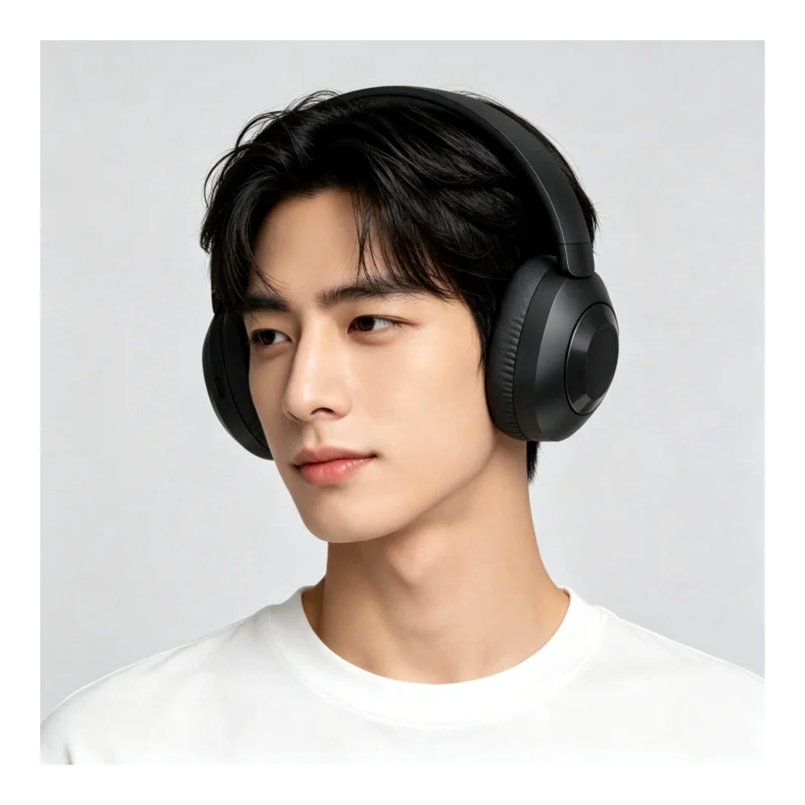 AiDJ កាសស្តាប់ត្រចៀក Bluetooth ឥតខ្សែបែបពាក់លើក្បាល បាសធ្ងន់ អាយុកាលថ្មយូរ សម្រាប់ហ្គេម កីឡា និងសិស្សានុសិស្ស