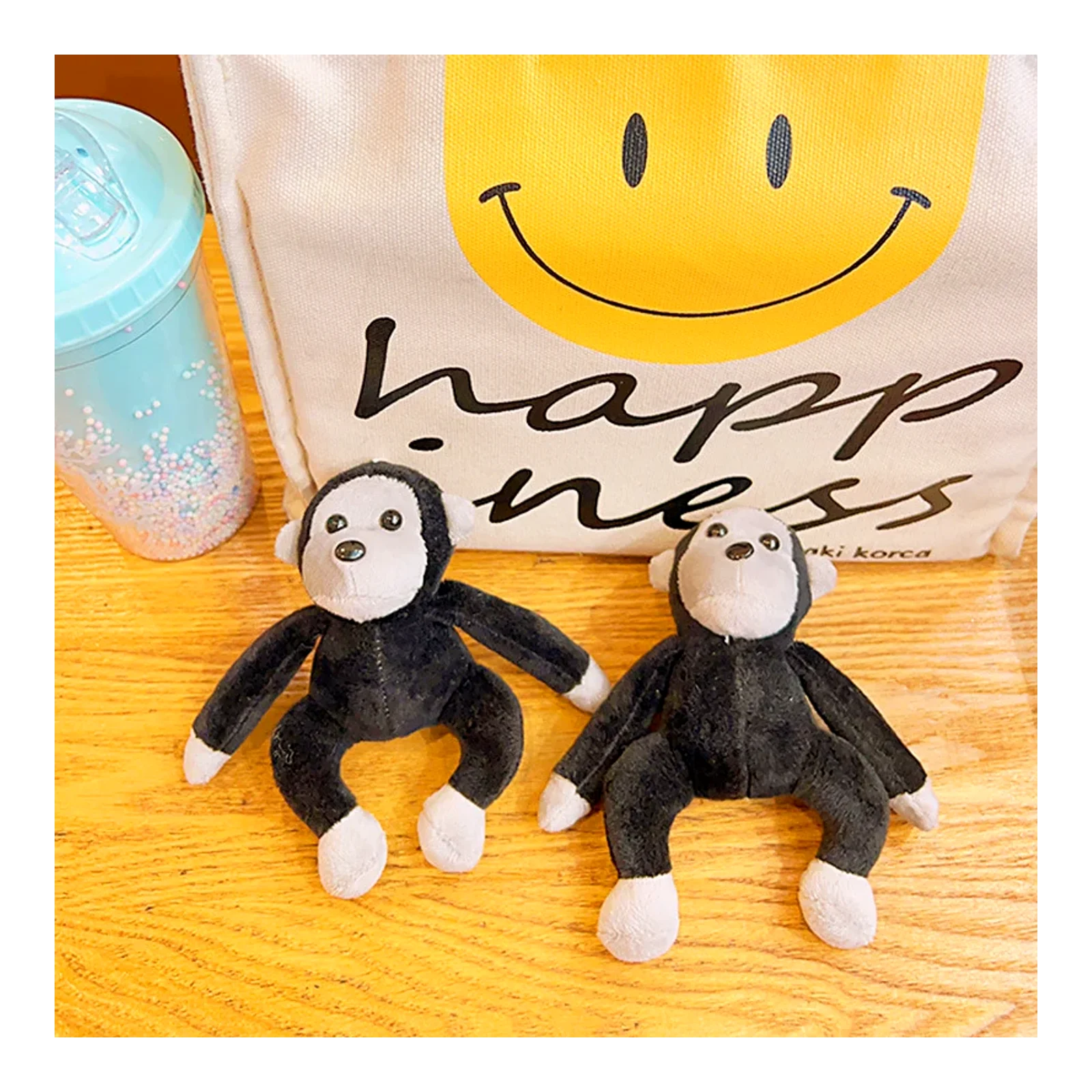 Cute plush orangutan small doll pendant key chain backpack cartoon toy doll couple key chain pendant