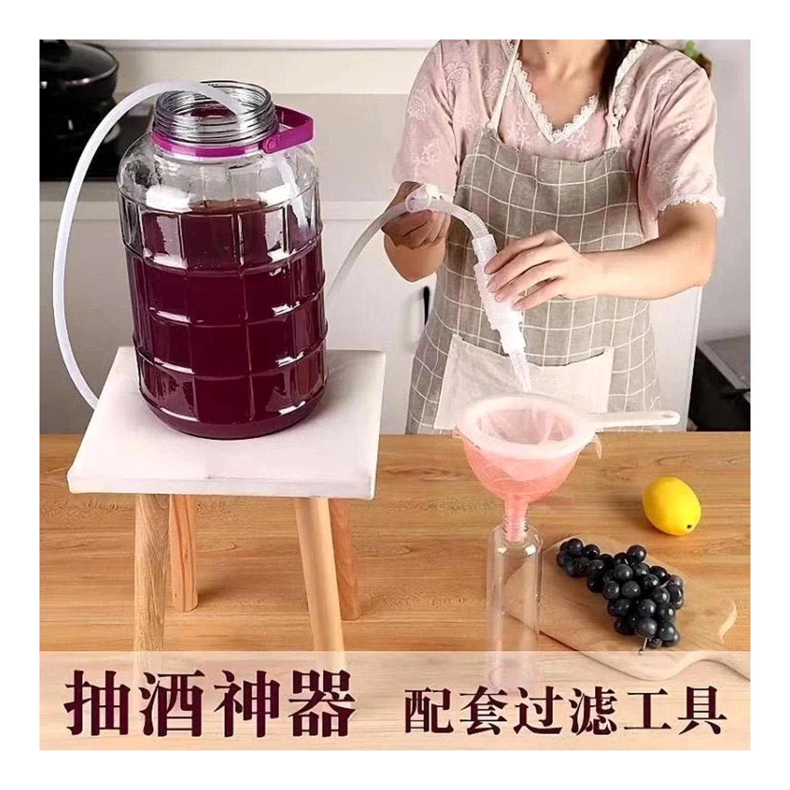 เครื่องสูบไวน์อัตโนมัติแบบดูดเอง เครื่องสูบสุราขาวอัตโนมัติ เครื่องตักไวน์จากไหไวน์ เครื่องกรองไวน์สำหรับใช้ในบ้าน