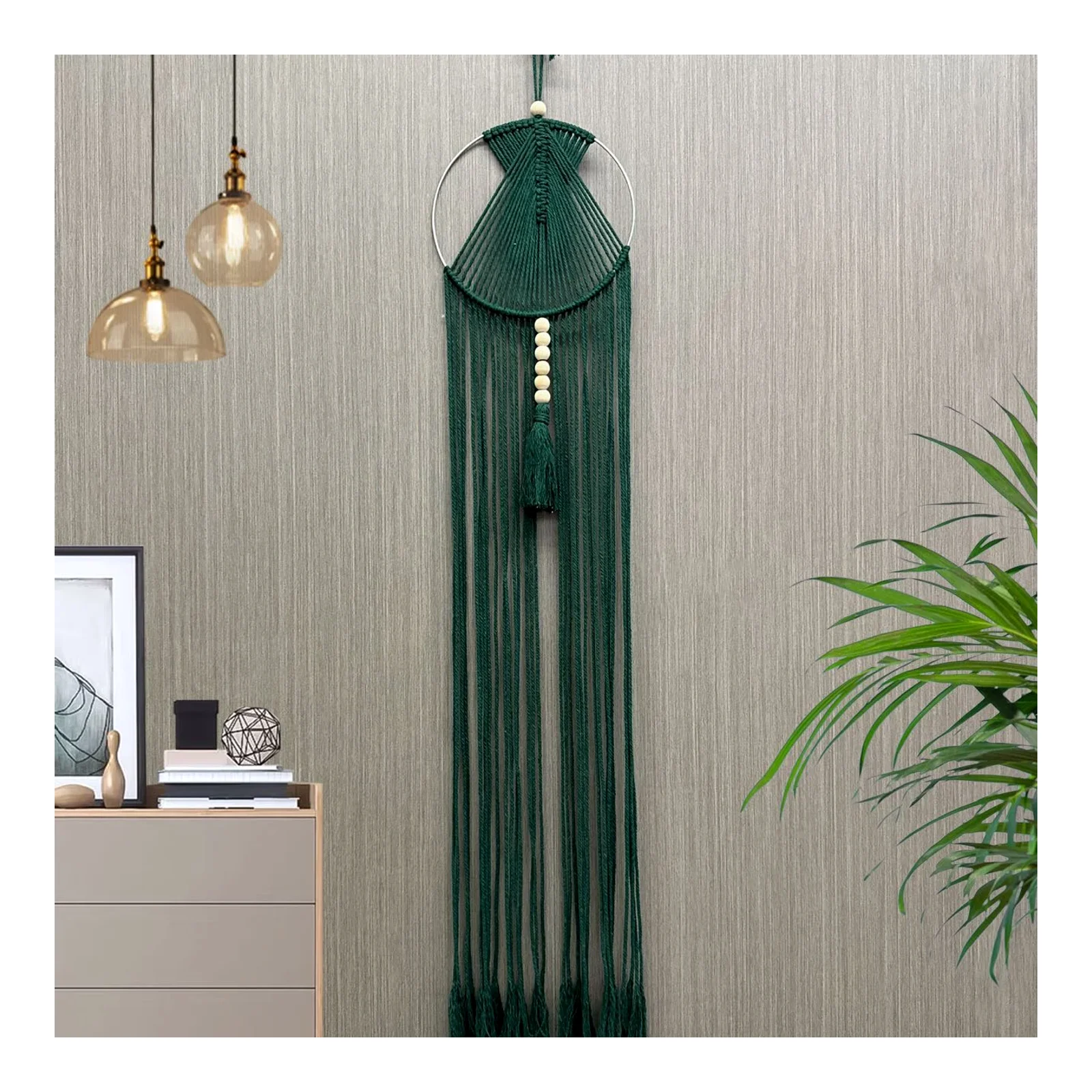 Bohemian tassel tapestry dream catcher tapestry ការតុបតែងត្បាញដោយដៃសុទ្ធសាធបែបបុរាណ