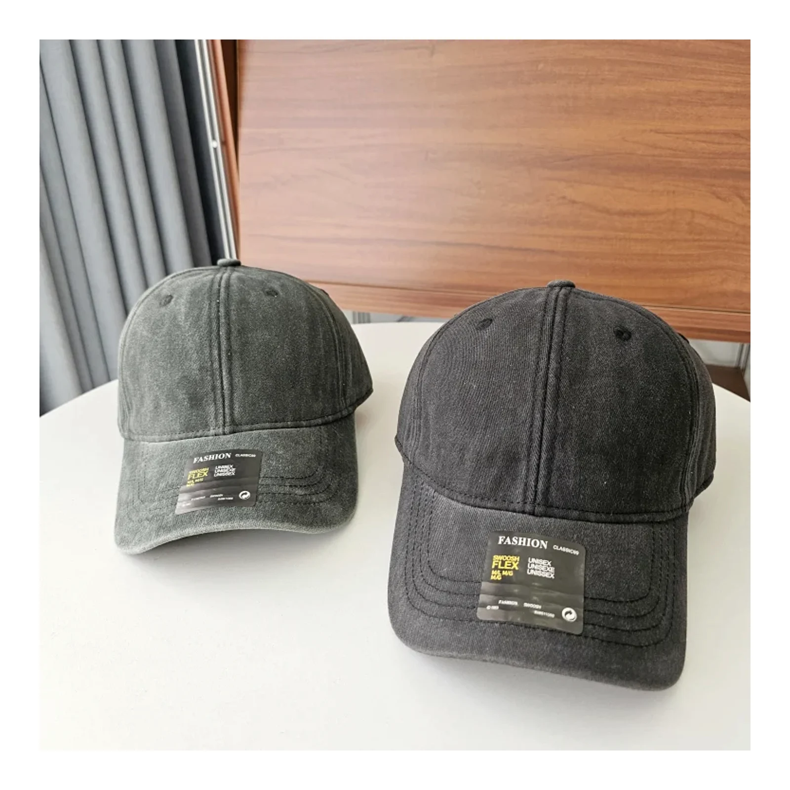 មួកកំពូលទន់បោកគក់ retro peaked cap old baseball cap men and women couple hat spring and autumn sun hat