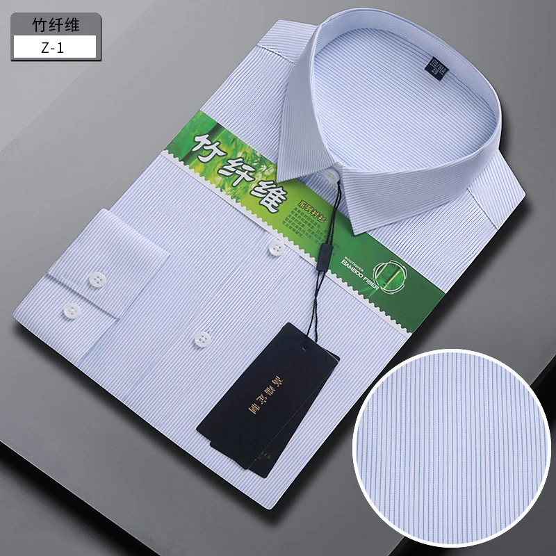 เสื้อเชิ้ตแขนยาวลายทางสำหรับใส่ทำงาน