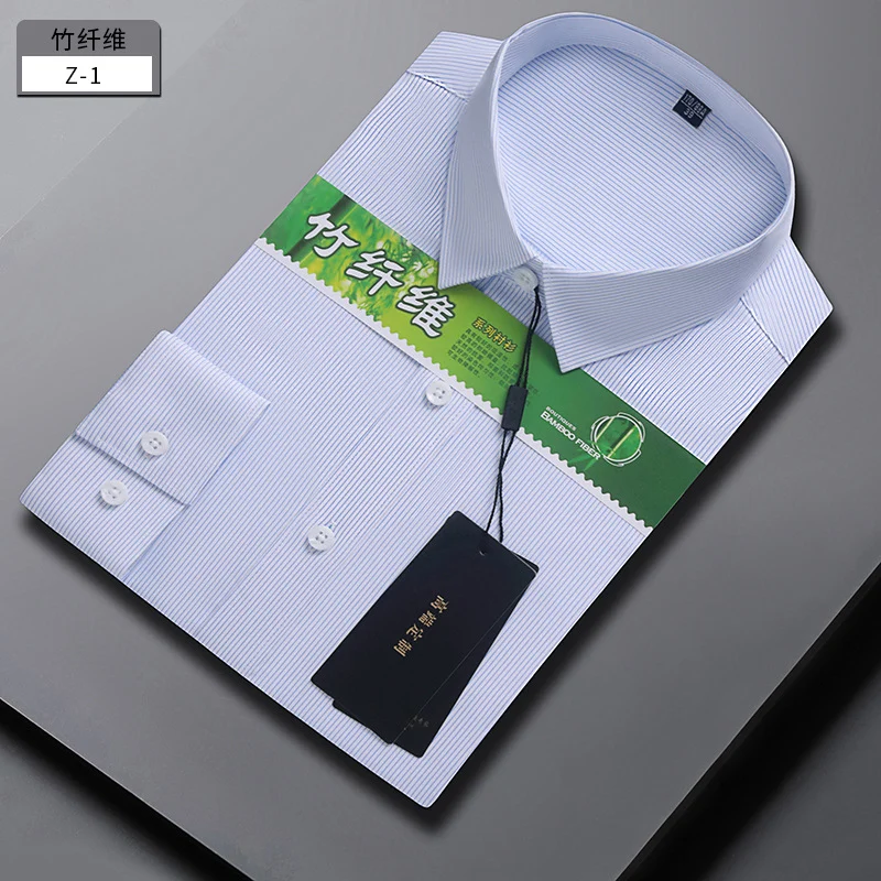 เสื้อเชิ้ตแขนยาวลายทางสำหรับใส่ทำงาน