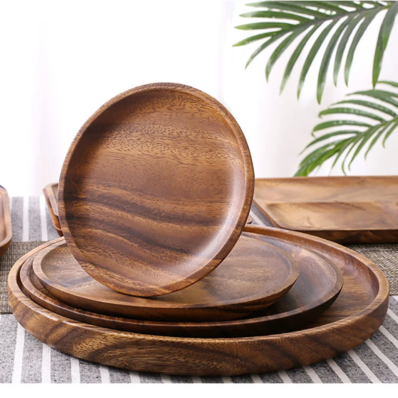 Wooden desktop tray