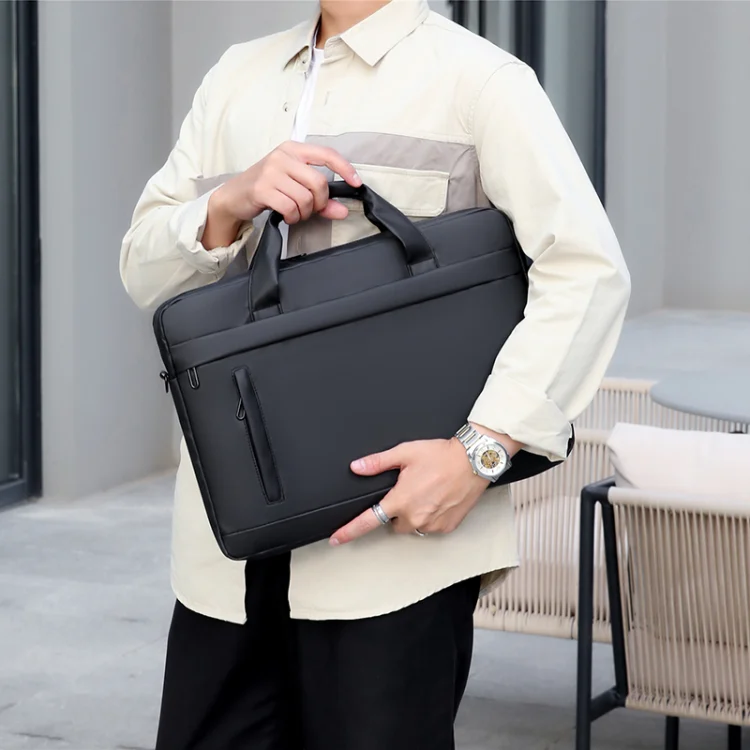 กระเป๋าสะพายไหล่ใส่โน้ตบุ๊กหนัง PU เป้ casual เป้ทำงานออฟฟิศ กระเป๋าผู้ชายใส่แล็ปท็อป สามสี