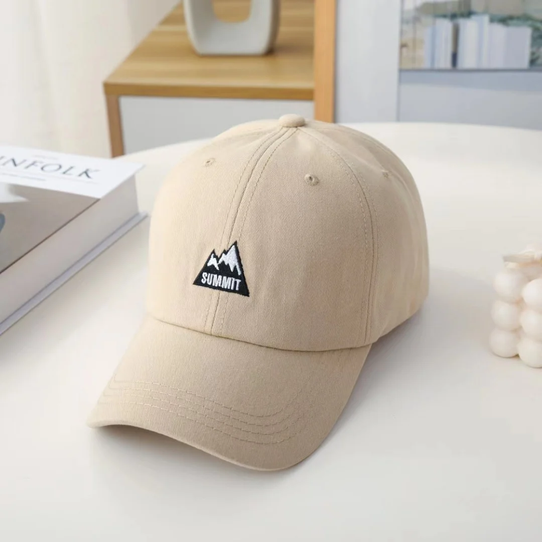 Harajuku mountain peak baseball cap for women, Korean style, outdoor embroidered, ins baseball cap, small mountain sun-blocking hat, casual trendy hat