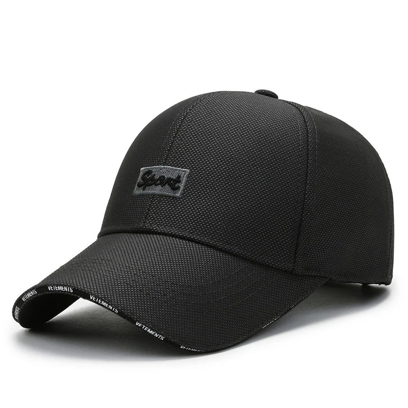 Men's baseball cap spring summer sun hat large head circumference dad hat casual versatile embroidered letter cap