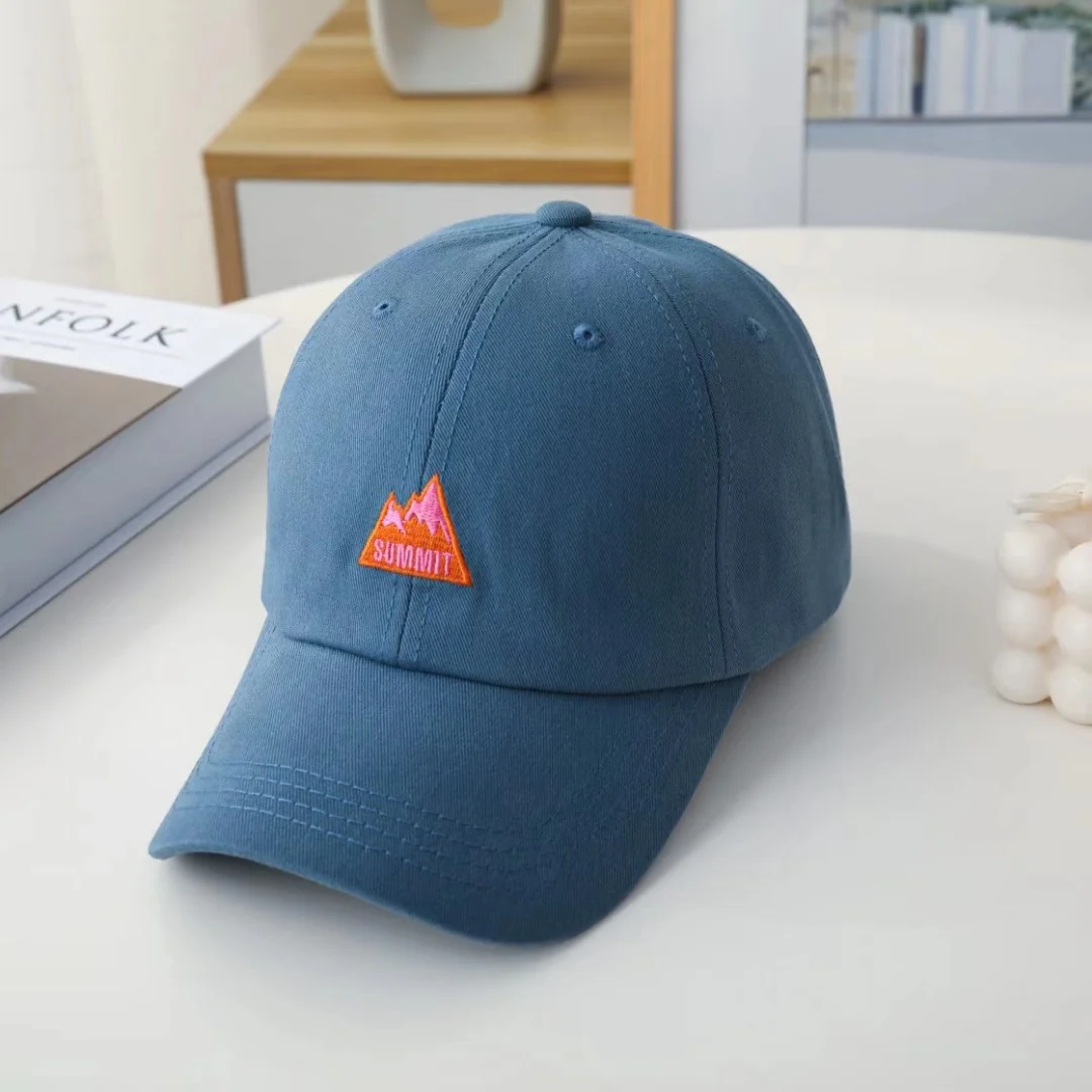 Harajuku mountain peak baseball cap for women, Korean style, outdoor embroidered, ins baseball cap, small mountain sun-blocking hat, casual trendy hat