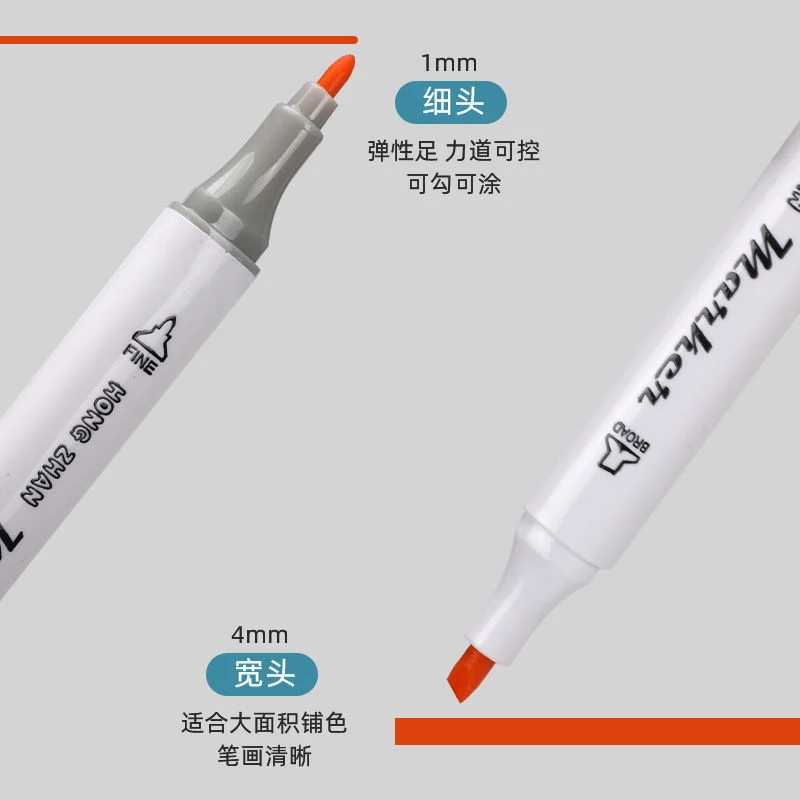 ชุดปากกามาร์กเกอร์สองหัวแบบน้ำล้างออกได้ 36 สี สำหรับนักเรียนประถม พร้อมชุด 24 สี สำหรับวาดภาพศิลปะ สีน้ำ ระบายสีเล่น