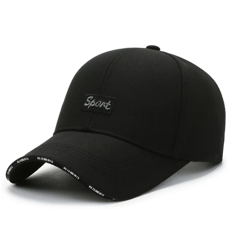 Men's baseball cap spring summer sun hat large head circumference dad hat casual versatile embroidered letter cap