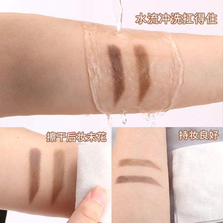 แป้งเขียนคิ้วสองสี กันน้ำ ติดทน ไม่หลุดง่าย เป็นธรรมชาติ สำหรับมือใหม่ แป้งเขียนคิ้วและเงาจมูก ปรับรูปหน้า นักเรียนหญิง