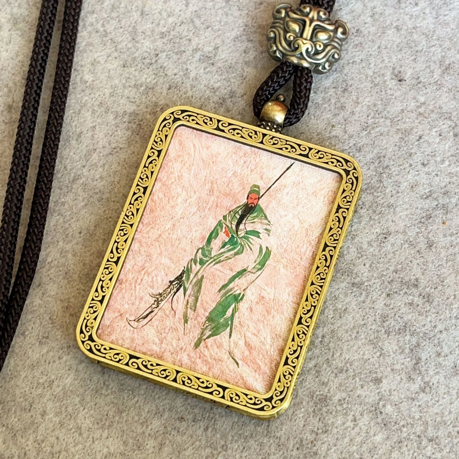 Ink wash painting style thangka pendant, twelve zodiac signs and eight guardian deities, scenic area Buddhist-style souvenir