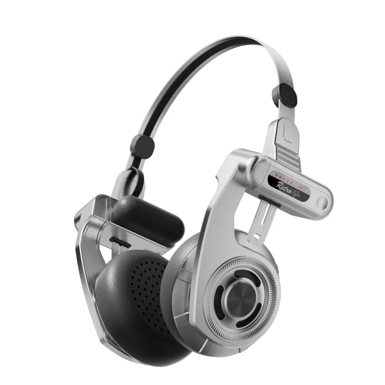 AKZ-F1 កាសស្តាប់ត្រចៀកឥតខ្សែប៊្លូធូសបែបអាមេរិកាំងបុរាណ រចនាដោយលោហៈសម្រាប់ក្រៅផ្ទះ KOSS គុណភាពខ្ពស់ អាចបត់បាន