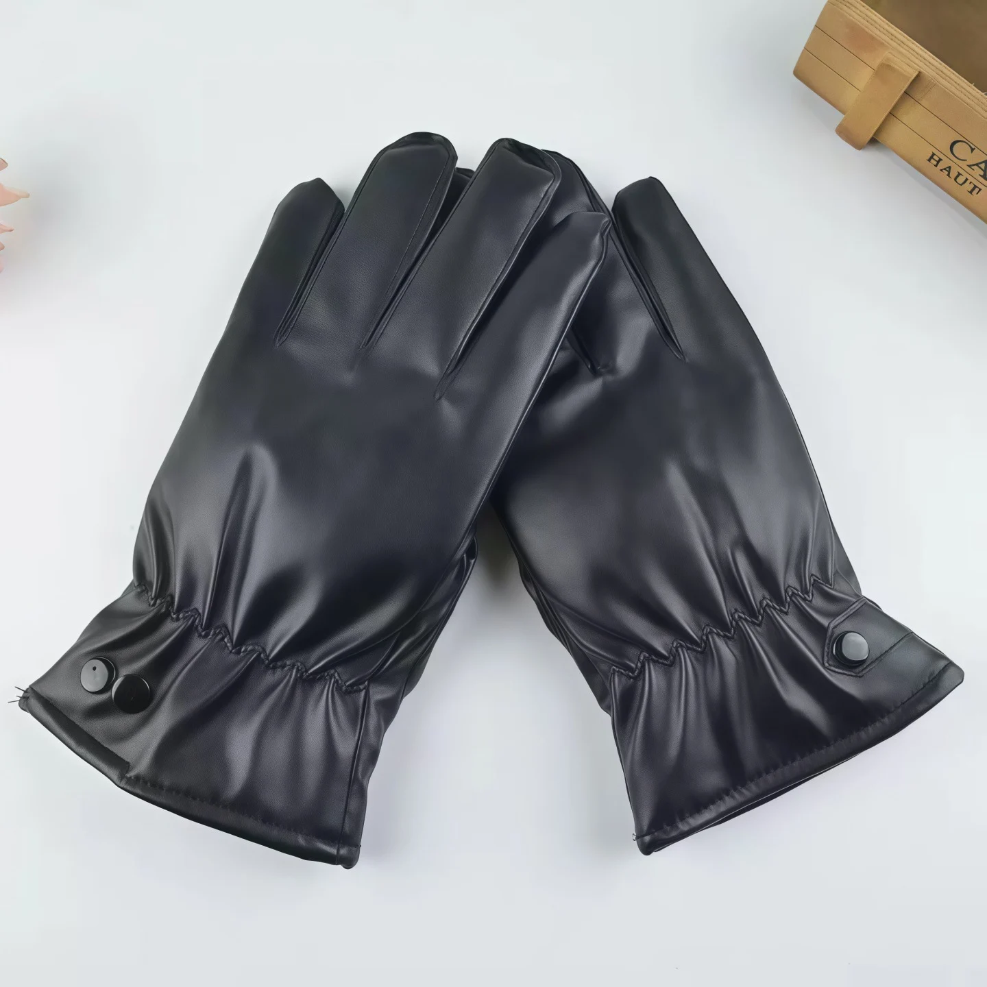Gloves Men's Warm Fleece-Lined Thickened Gloves Autumn Winter Outdoor Cycling Motorcycle Bicycle Warm Gloves