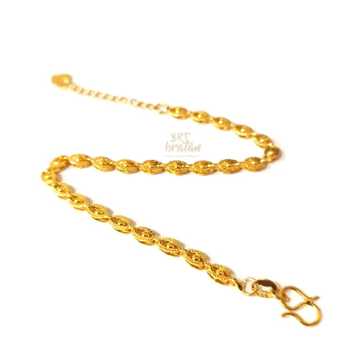 ខ្សែដៃភ្នែកផូនិក ពណ៌មាស 24K បច្ចេកវិទ្យាវ៉ាគុយម៉ូ មិនរលាយពណ៌យូរ ខ្សែដៃគ្រាប់មូលភ្នែក ខ្សែដៃស្តើង គ្រឿងអលង្ការម៉ូដសម្រាប់ស្ត្រី