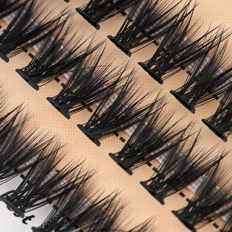 Hot melt cluster false eyelashes 20P 30P 40P grafting big eye curl multi-layer 3D false eyelashes