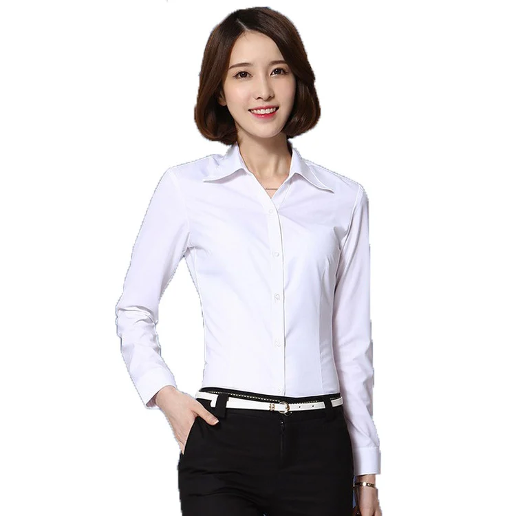 Direct-to-consumer business professional long-sleeve white shirt, ultra-fine high-density fabric, non-transparent, high cost-performance shirt for men