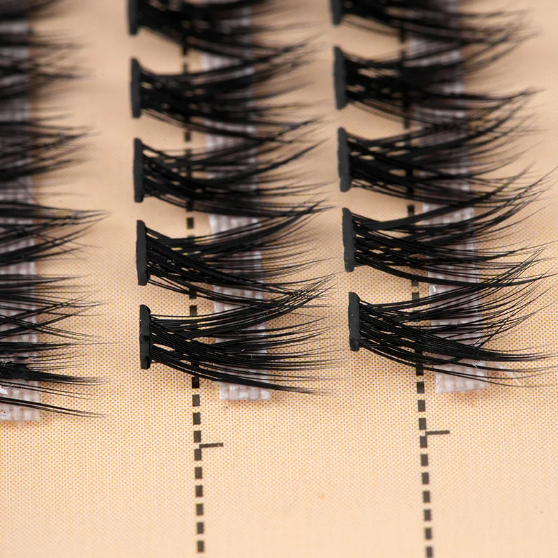 Hot melt cluster false eyelashes 20P 30P 40P grafting big eye curl multi-layer 3D false eyelashes