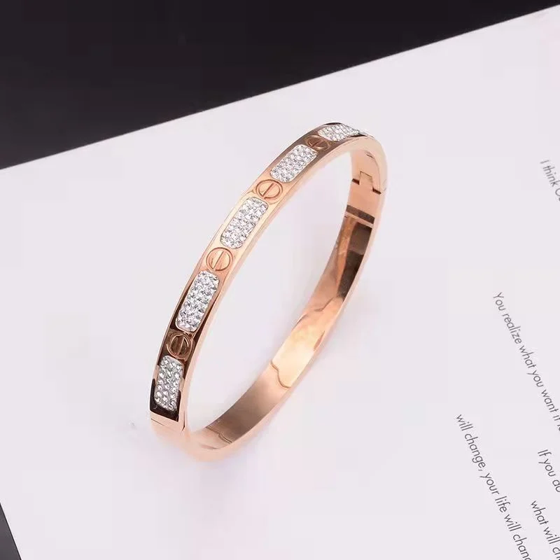 Jewelry distribution bracelet titanium steel 18k rose gold couple men's and women's bracelets e-commerce boutique