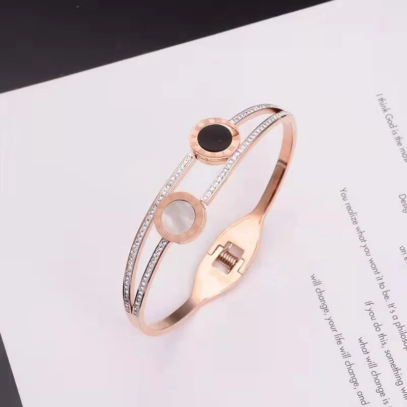 Jewelry distribution bracelet titanium steel 18k rose gold couple men's and women's bracelets e-commerce boutique