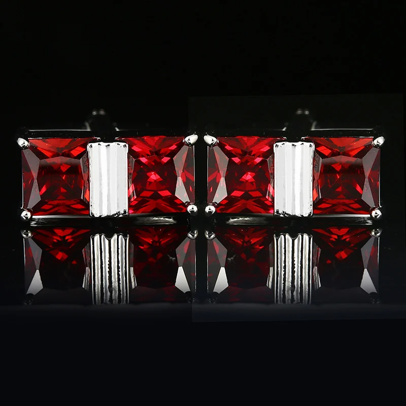 สตัดข้อมือผู้ชายดีไซน์กะทัดรัดประณีต คริสตัล Swarovski และเซอร์โคเนียระดับพรีเมียม สินค้าขายดีสำหรับเสื้อเชิ้ตแขนยาวแบบฝรั่งเศส