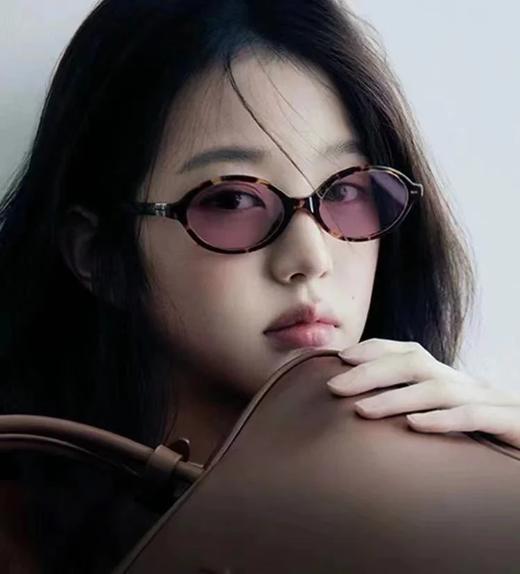 แฟชั่น ดีไซน์ซูเปอร์สตาร์ กรอบรูปไข่สไตล์วินเทจ กรอบอะซิเตท แว่นกันแดด แว่นตาสไตล์เนิร์ด สีลายกระดองเต่า ป้องกันรังสีอัลตราไวโอเลต