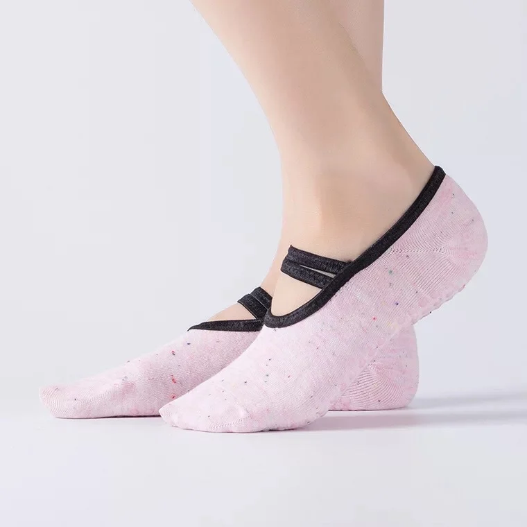 Non-slip yoga socks women's ballet fitness socks dance workout socks sports cotton socks colored cotton floor cotton socks one piece