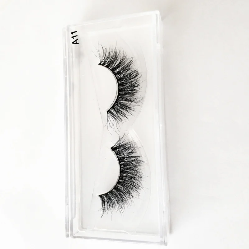 Mink hair 3D false eyelashes, dense, one-pair pack, handmade, layered, three-dimensional, natural