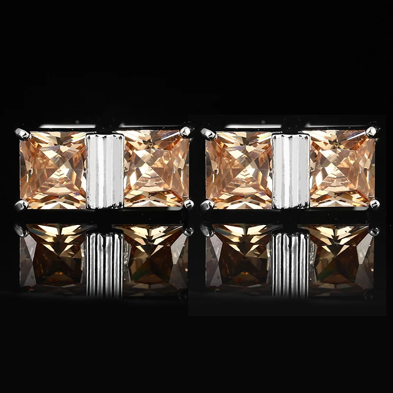 สตัดข้อมือผู้ชายดีไซน์กะทัดรัดประณีต คริสตัล Swarovski และเซอร์โคเนียระดับพรีเมียม สินค้าขายดีสำหรับเสื้อเชิ้ตแขนยาวแบบฝรั่งเศส