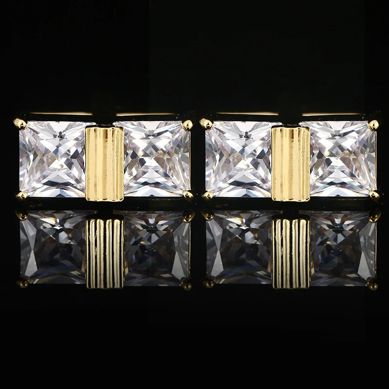 สตัดข้อมือผู้ชายดีไซน์กะทัดรัดประณีต คริสตัล Swarovski และเซอร์โคเนียระดับพรีเมียม สินค้าขายดีสำหรับเสื้อเชิ้ตแขนยาวแบบฝรั่งเศส