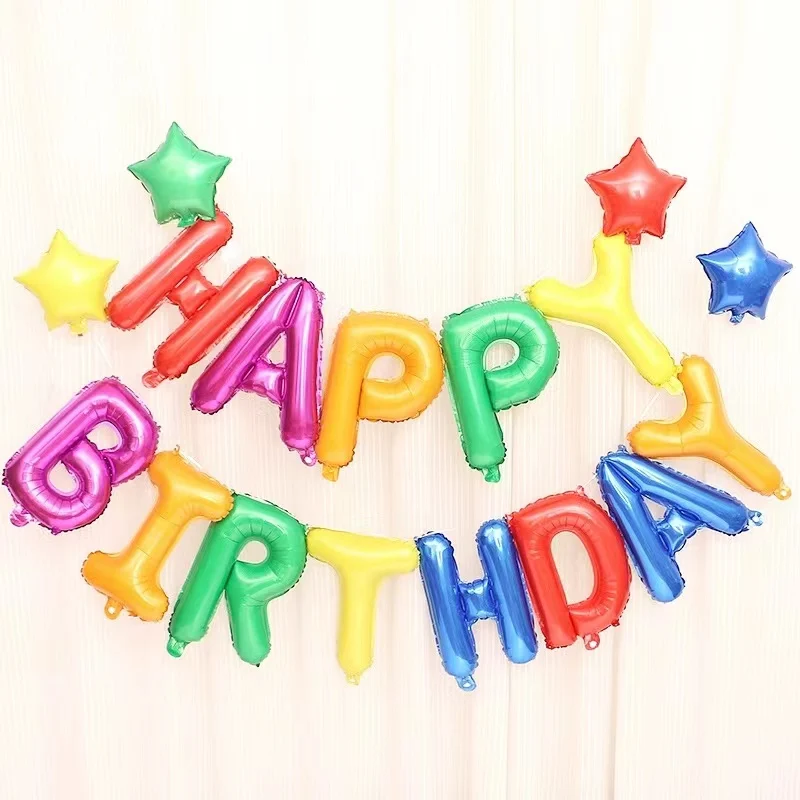 Imitation US 16-inch letter set Happy Birthday foil balloon kit party birthday decoration party decoration